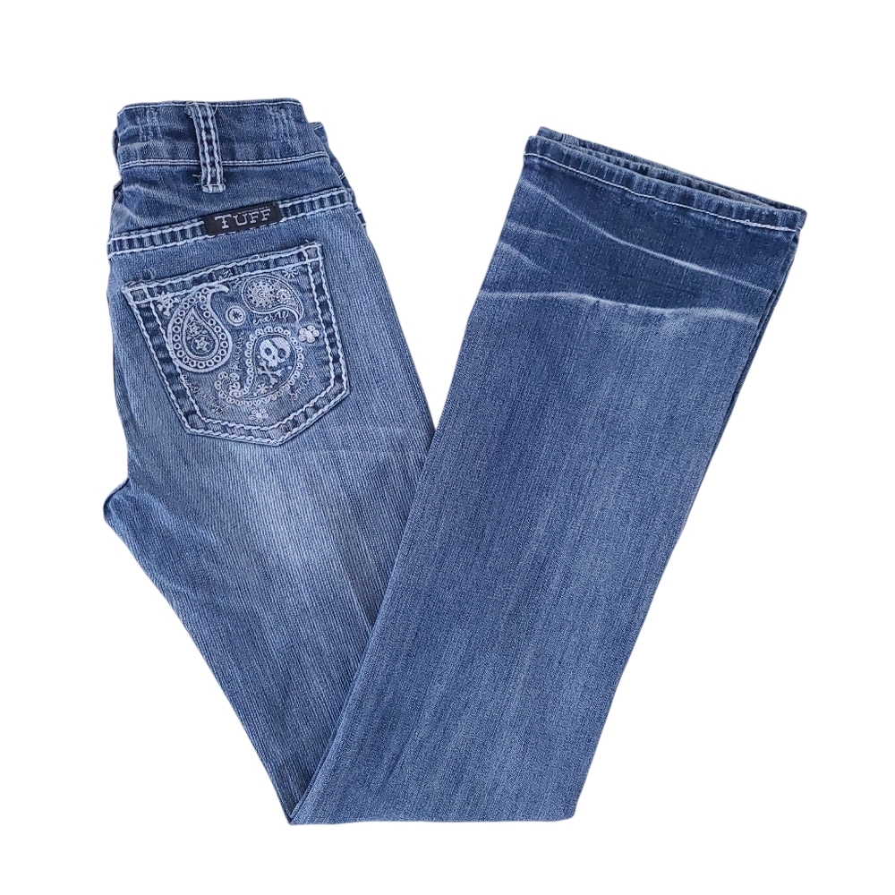 Cowgirl Tuff Paisley Bling Boot Bootcut Jeans Size 26